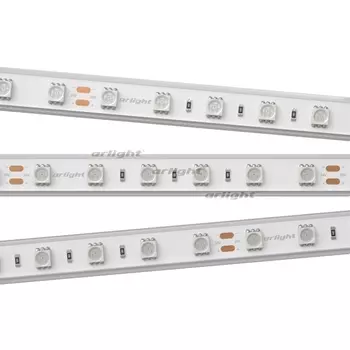 Светодиодная лента RTW 2-5000PGS 24V Yellow 2x (5060, 300 LED, LUX) (Arlight, 14.4 Вт/м, IP67) 014019 (5 шт.)