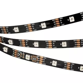 Светодиодная лента SPI-5000-RAM-5060-30 12V Cx1 RGB-Auto (Black 10mm, 4.8W/m, IP20) (Открытый, IP20) 029757 (Arlight)
