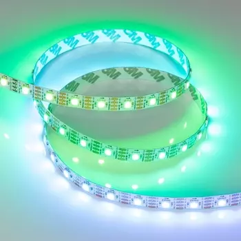 Светодиодная лента SPI-B60-10mm 12V RGB-PX1-RAM (9.3 W/m, IP20, 5060, 5m) (Arlight, бегущий огонь) 033437 (5 шт.)