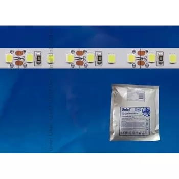 Светодиодная лента ULS-2835-60LED/m-8mm-IP20-DC24V-6W/m-5M-DW катушка в герметичной упаковке Uniel