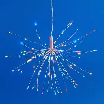 светодиодная на батарейках 3AA, 30х30см. Подвесная. светодиодов. Разноцветный свет. Пульт ДУ в-к. ULD-H3030-150/DTA/3AA/RC IP20 FIREWORKS Uniel MULTI