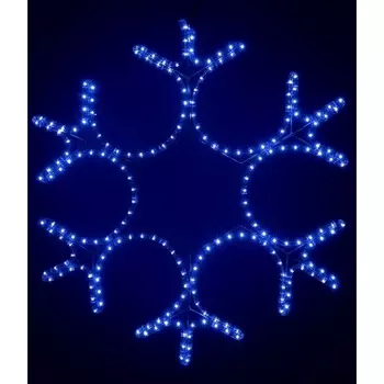 Светодиодная Снежинка Ажурная ?0,8м Синяя, на Металлическом Каркасе, IP54 Laitcom Фигуры LC-13036