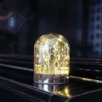 Светодиодная Стеклянная Колба Тепло-Белая с Мерцанием на Батарейках, Laitcom Декор D5815