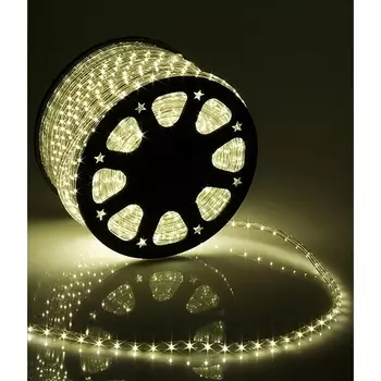 Светодиодный ?13 мм Тепло-Белый 220В, LED/м, Свечение 360°, IP65, Бухта 100м Laitcom Дюралайт F3-H1-220V-WW