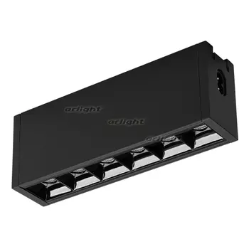 Линейный настенно-потолочный светильник LED CLIP-38-LASER-S171-6W Warm3000 (BK, 36 deg, 24V) (Arlight, IP40 Металл, 3 года) 026839