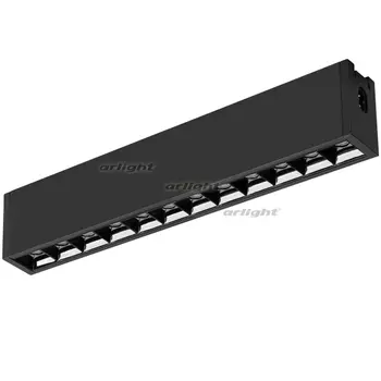 Линейный настенно-потолочный светильник LED CLIP-38-LASER-S330-12W Warm3000 (BK, 36 deg, 24V) (Arlight, IP40 Металл, 3 года) 029008