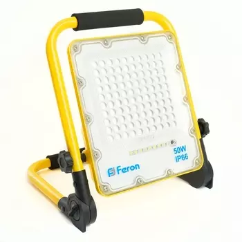 Светодиодный прожектор Feron LL-951 48676 переносной с зарядным устройством IP66 50W 6400K