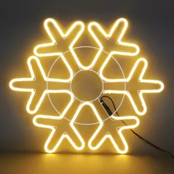 Световая фигура Снежинка светодиодная из гибкого неона Sneha A-942 WW/W "