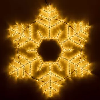 Световая фигура светодиодная ARD-SNOWFLAKE-M10-1000x900-504LED Warm (230V, 31W) (Ardecoled, IP65) 034259