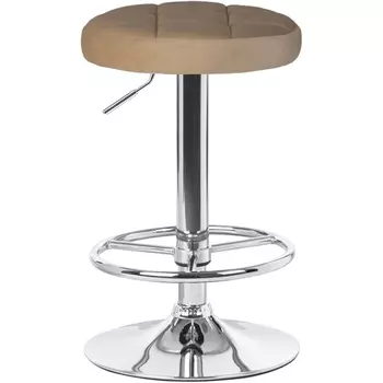 Табурет барный (бежевый велюр (MJ9-10)) Dobrin 5008-LM BRUNO BRUNO, цвет сиденья бежевый (MJ9-10), основания хром
