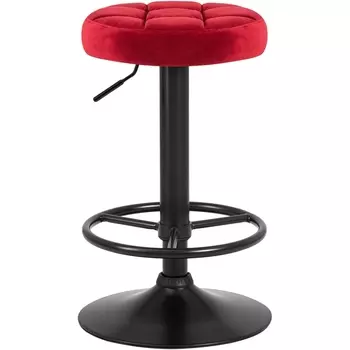 Табурет барный (бордо велюр (MJ9-43)) Dobrin 5008_BlackBase-LM BRUNO BLACK BLACK, цвет сиденья бордовый (MJ9-43), основания черный