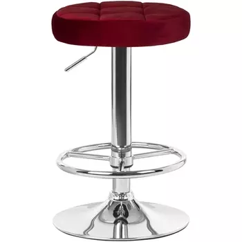 Табурет барный (бордовый велюр (MJ9-43)) Dobrin 5008-LM BRUNO BRUNO, цвет сиденья бордовый (MJ9-43), основания хром