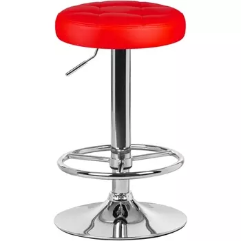 Табурет барный (красный) Dobrin 5008-LM BRUNO BRUNO, цвет сиденья красный, основания хром
