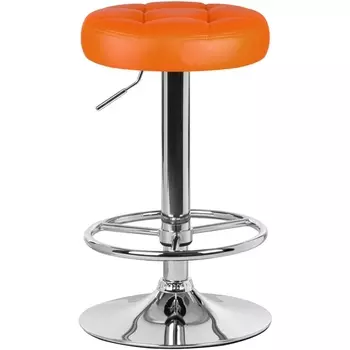 Табурет барный (оранжевый) Dobrin 5008-LM BRUNO BRUNO, цвет сиденья оранжевый, основания хром
