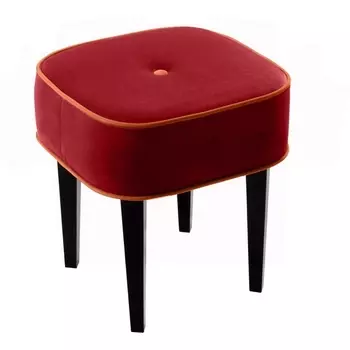 Табурет Handy SQ ОГОГО (арт.340202), (Ткань/Красный) ОГОГО Обстановочка!