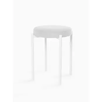 Табурет МАМАДОМА БОБ, Белый/SILVER LUX b20