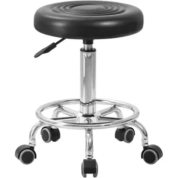 Табурет мастера BILLY (чёрный) Dobrin 3051-LM BILLY, цвет сиденья чёрный, основания хромированная сталь