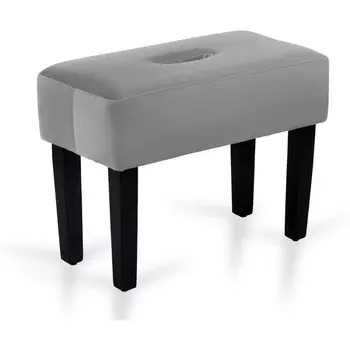 Табурет мягкий Handy ОГОГО (арт.671359), (Велюр,Экокожа/Серый) ОГОГО Обстановочка!