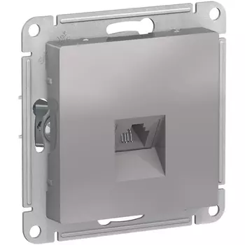Телефонная розетка RJ-11 (алюминий) Systeme Electric AtlasDesign ATN000381