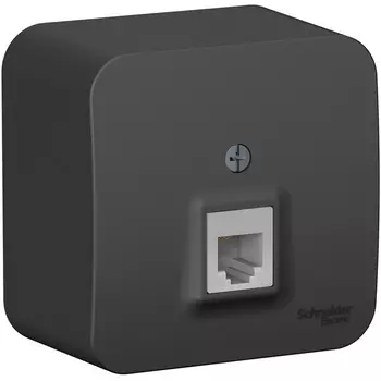 Телефонная розетка RJ-11 (антрацит) Systeme Electric Blanca BLNIA011006