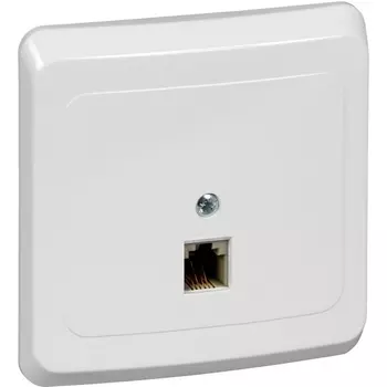 Телефонная розетка RJ-11 (белый) Systeme Electric Этюд TELC-001B