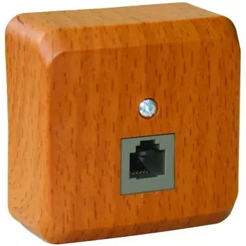 Телефонная розетка RJ-11 (бук) Systeme Electric Этюд TELA-001T