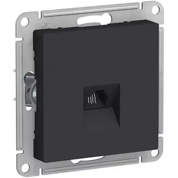 Телефонная розетка RJ-11 (карбон) Systeme Electric AtlasDesign ATN001081