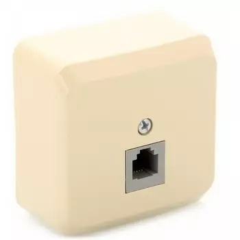 Телефонная розетка RJ-11 (кремовый) Systeme Electric Этюд TELA-001K