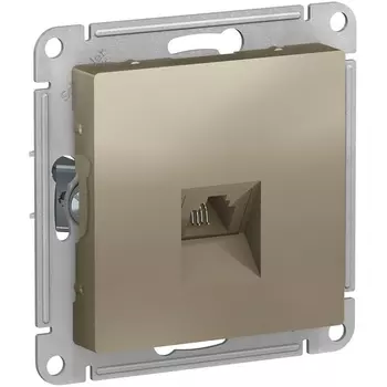 Телефонная розетка RJ-11 (шампань) Systeme Electric AtlasDesign ATN000581