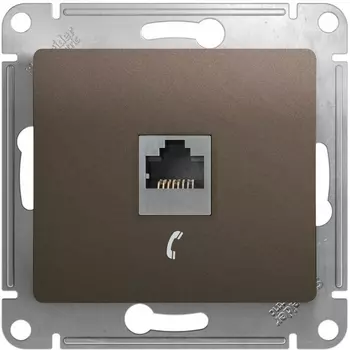 Телефонная розетка RJ-11 (шоколад) Systeme Electric Glossa GSL000881T