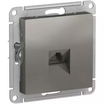 Телефонная розетка RJ-11 (сталь) Systeme Electric AtlasDesign ATN000981