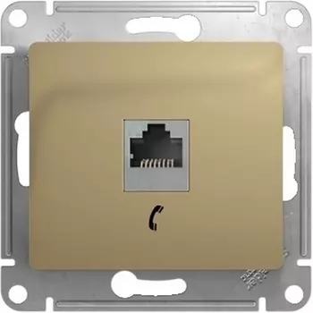Телефонная розетка RJ-11 (титан) Systeme Electric Glossa GSL000481T