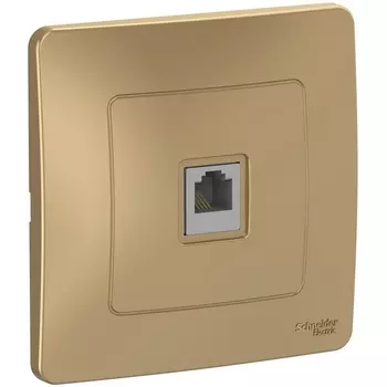 Телефонная розетка RJ-11 (титан) Systeme Electric Blanca BLNIS011004