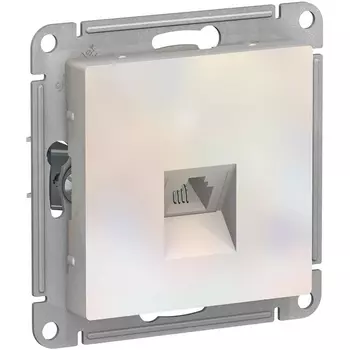 Телефонная розетка RJ-11 (жемчужный) Systeme Electric AtlasDesign ATN000481