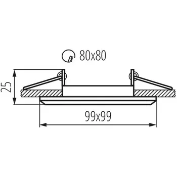 Точечный светильник без цоколя Kanlux ALREN 26757