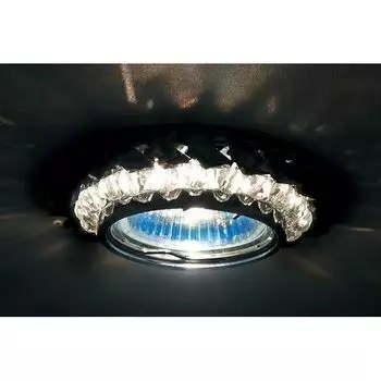 Встраиваемый светильник круглый хрустальный Donolux Downlight DL062.02.1/12 crystal/jet