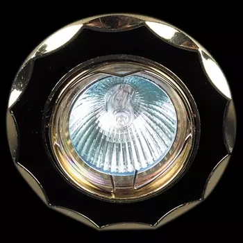 Точечный светильник круглый Reluce 01001-9.0-001AK MR16 BK+GD