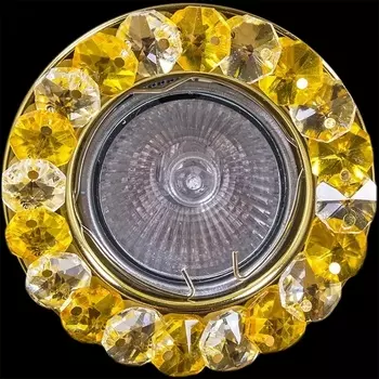 Точечный светильник круглый Reluce 01714-9.0-001MN MR16 GD/CL+YL