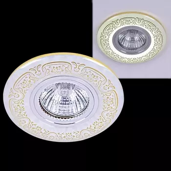 Точечный светильник круглый Reluce 09502-9.0-001MN MR16+LED3W WH/GD