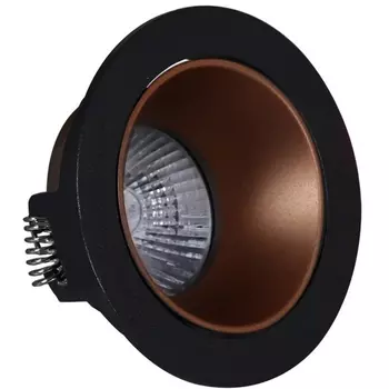 Точечный светильник круглый Reluce 16085-9.0-001PT MR16 BK+ROSE GD