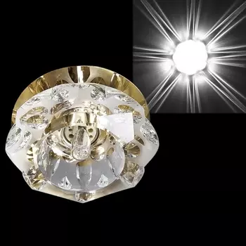 Точечный светильник круглый Sneha 7286/H G9 GD+WT