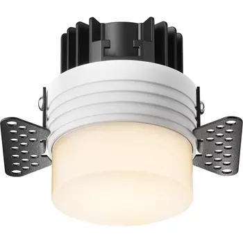 Точечный светильник круглый под гипсокартон светодиодный встраиваемый Maytoni Nude DL065-12W3K-TRS-W