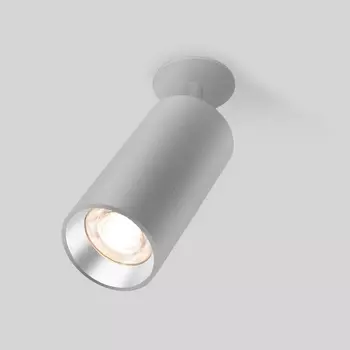 Точечный светильник светодиодный встраиваемый серебряный 15W 4200K 25066/LED Elektrostandard Diffe серебро