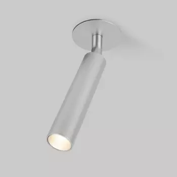 Точечный светильник светодиодный встраиваемый серебряный 5W 4200K 25027/LED Elektrostandard Diffe серебро