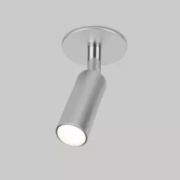 Точечный светильник светодиодный встраиваемый серебряный 8W 4200K 25039/LED Elektrostandard Diffe серебро