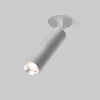 Точечный светильник светодиодный встраиваемый серебряный 8W 4200K 25040/LED Elektrostandard Diffe серебро