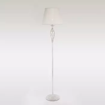 Торшер под старину 01003/1 белый с золотом Eurosvet 01002-01003