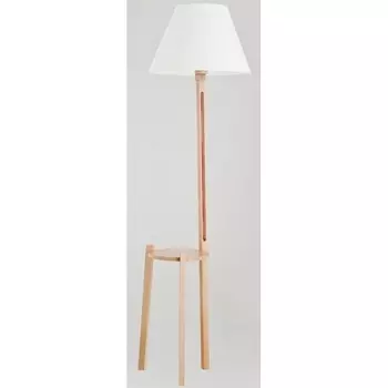 Торшер на треноге бук со столиком Alfa Clara 9246