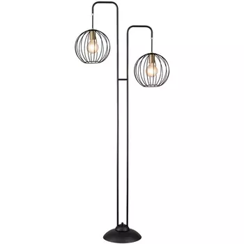 Торшер E27*60W Black/Brass Escada Quebec 10176/2 (плафоны шарики)