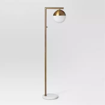 Торшер Geneva Single Glass Globe Floor Lamp ImperiumLoft 41.115-0 (85499-22) в форме шара